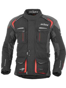 Motocyklowa kurtka tekstylna Bse Trento - czarno-czerwony - 2845587282