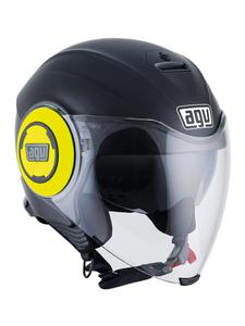 Kask AGV FLUID MONO MATT BLACK/ YELLOW - 006