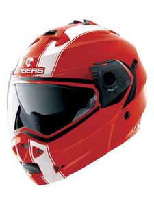 Szczkowy kask motocyklowy CABERG DUKE II LEGEND - Red/White