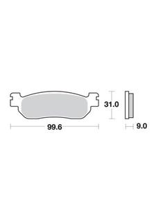 Klocki hamulcowe SBS 155CT do YAMAHA X-MAX 125 ABS / X-MAX 125 Business ABS [11-] TY [CZARNE]