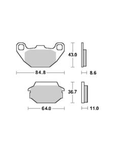 Klocki hamulcowe [przd/ty] SBS 154 CT - 2853194175