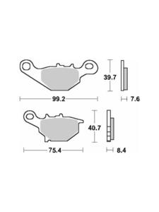 Klocki hamulcowe [przód] SBS 122 CT