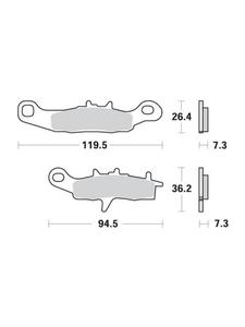 KLOCKI HAMULCOWE SBS 726 RSI - 2853831440