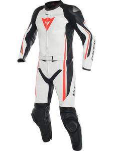 Kombinezon dwuczciowy Dainese ASSEN 2 PCS SUIT - White/ Black/ Fluo-Red - 2857594079