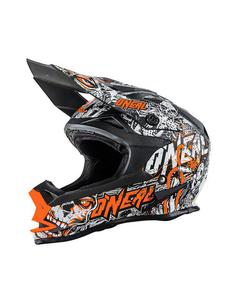 Kask motocross O'neal Seria 7 EVO MENACE - black/neon orange - 2858209752