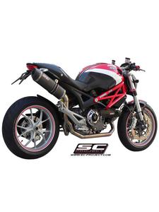 Peny ukad wydechowy 2-1 z tumikiem owalnym Slip-on SC-Project do Ducati MONSTER 1100 / S [08-14] - 2858209863