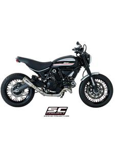 Peny ukad wydechowy 2-1 z Tumikiem stokowym krtkim (niska pozycja) Slip-on SC-Project do Ducati SCRAMBLER 800 [15-17] - 2858209942