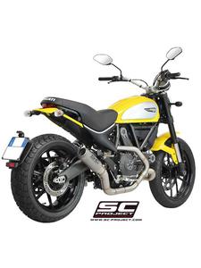 Peny ukad wydechowy 2-1 z Tumikiem CR-T (niska pozycja) Slip-on SC-Project do Ducati SCRAMBLER 800 [15-17] - 2858209945