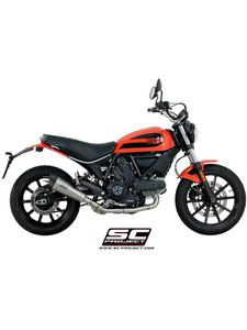 Peny ukad wydechowy 2-1 z tumikiem stokowym Slip-on SC-Project do Ducati SCRAMBLER 400 [16-17] - 2858209949