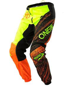 Spodnie motocross O'neal Element BURNOUT - black/hi-viz/orange - 2858363074