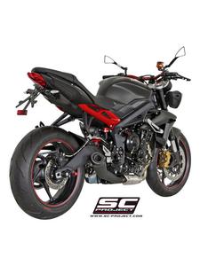 Tumik stokowy (Czarny Mat) Slip-on SC-Project do Triumph STREET TRIPLE 675 / R [13-16]/ RX [15-16]