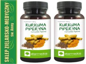 KURKUMA PIPERYNA 60 Kapsuek Wspomaga trawienie - 2848582769