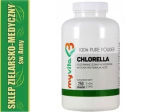 CHLORELLA PROSZEK 250g Witaminy A, B, C, E, Beta Karoten - 2848582832