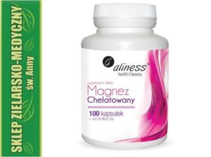 MAGNEZ CHELATOWANY 560mg + WITAMINA B6 100 Kapsuek - 2861469622