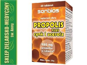 PROPOLIS PLUS CYNK I ACEROLA 60 Tabletek - 2861469640