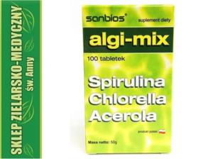 Algi Mix 100 tabletek Acerola Chlorella Spirulina - 2861469795