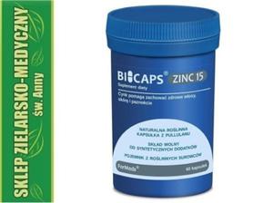 BICAPS ZINC 15 60 kapsuek Odporno Skra Wosy Paznokcie - 2861469807