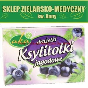 Ksylitolki Jagodowe cukierki pudrowe z ksylitolem 40g - 2861469811