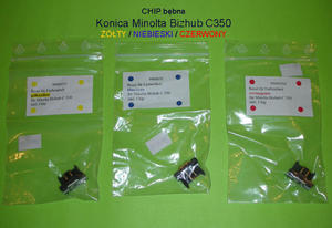 Chip bbna Konica Minolta Bizhub C350, czerwony