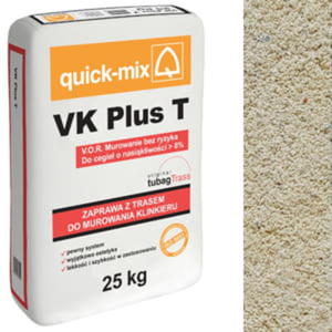 QUICK-MIX SIEVERT ZAPRAWA MURARSKA Z TRASEM TUBAG DO KLINKIERU VK PLUS T 25KG PIASKOWA - 2864667930