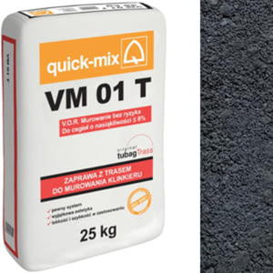 ZAPRAWA MURARSKA Z TRASEM TUBAG DO KLINKIERU VM 01 T 25KG GRAFITOWA QUICK-MIX SIEVERT - 2848534552