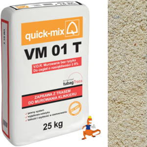 QUICK-MIX SIEVERT ZAPRAWA MURARSKA Z TRASEM TUBAG DO KLINKIERU VM 01 T 25KG PIASKOWA - 2864667935