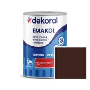 EMALIA OLEJNO-ALKIDOWA EMAKOL STRONG DO DREWNA I METALU BRZOWY CIEMNY MATOWY 0,9L DEKORAL - 2833572650