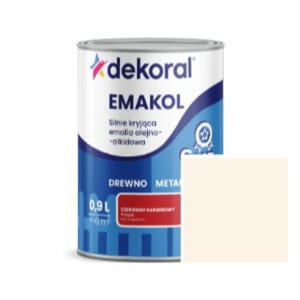 EMALIA OLEJNO-ALKIDOWA EMAKOL STRONG DO DREWNA I METALU KREMOWY 0,9L DEKORAL - 2833572662