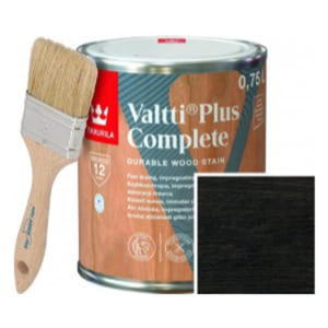 LAKIEROBEJCA VALTTI PLUS COMPLETE BLACK EBONY 0,75L TIKKURILA + PDZEL 50MM GRATIS! - 2869119247