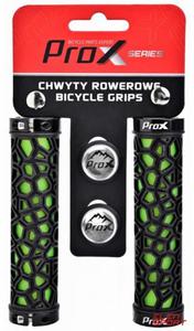 Chwyty Rowerowe Prox GP-53 zielono-czarne 130mm skrcane - 2876988416