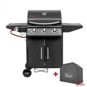 Grill Gazowy Activa Mastercook Alabama III 3+1 (9,6 + 3,2 kW) + Pokrowiec - 19789GD - 2870328206