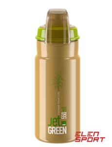 Bidon Elite Jet Green Plus Brown White logo 550ml - 2865826462