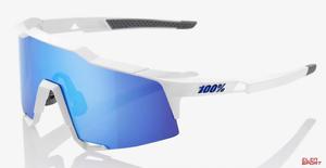 Okulary Rowerowe 100% Speedcraft Matte White - Hiper Blue Multilayer Mirror Lens - 2871619169