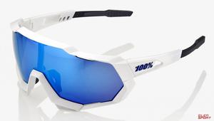 Okulary Rowerowe 100% Speedtrap Matte White - Hiper Blue Multilayer Mirror Lens - 2868276843