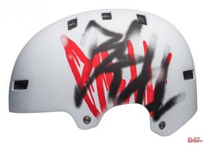 Kask Rowerowy BMX Bell Local Matte White Scribble - 2863797352