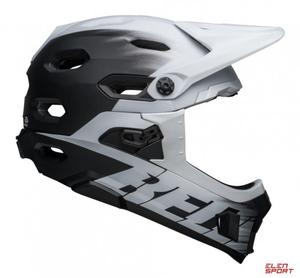 Kask Rowerowy Full Face Bell Super Dh Mips Spherical Matte Black White - 2863797367