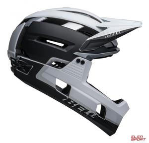 Kask Rowerowy Full Face Bell Super Air R Mips Spherical Matte Black White - 2863797370