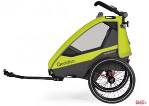Przyczepka Rowerowa dla Dziecka Qeridoo Sportrex 1 Limited Edition Lime Green - 2878905267