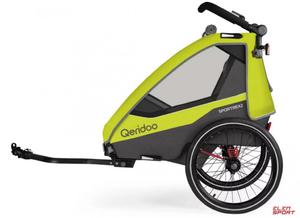 Przyczepka Rowerowa dla Dziecka Qeridoo Sportrex 2 Limited Edition Lime Green - 2878905270