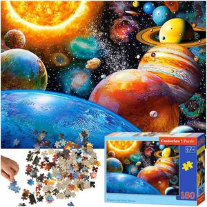 CASTORLAND Puzzle ukadanka 180 elementw Planets and their Moons - Planety i ich ksiyce 7+ - 2878285894