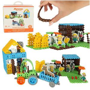 MARIOINEX Klocki konstrukcyjne polskie mini wafle farmer blister 185 elementw - 2878286266