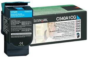 Wkad z bkitnym (cyan) tonerem Lexmark C540A1CG - 2827663504