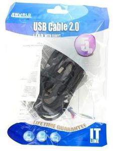 KABEL USB 2.0 A - B, M/M, FILTR FERRYT, 5M - 2827664818