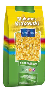 Makaron Krakowski niskobiakowy PKU - kolanka 400g Bezgluten - 2827423253