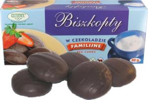 Biszkopty w czekoladzie bezglutenowe bez cukru 80g Glutenex - 2827423370