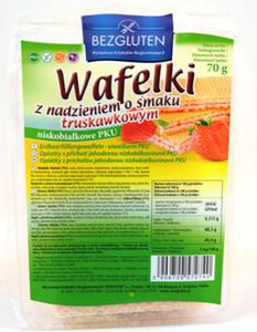 Wafelki z nadzieniem o samku truskawkowym bezglutenowe PKU 90g Bezgluten - 2827423478