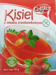 Kisiel o smaku truskawkowym bezglutenowy 45g Celiko - 2827422921