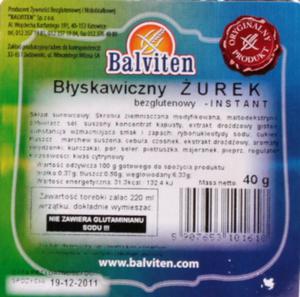 Byskawiczny urek bezglutenowy - Balviten 40g - 2827422938