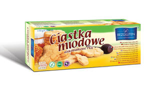 Ciasteczka miodowe niskobiakowe PKU 130g Bezgluten - 2827423117