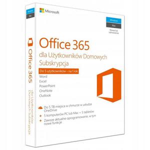 Microsoft Office 365 Home PL 5PC lub Mac BOX - 2871589198